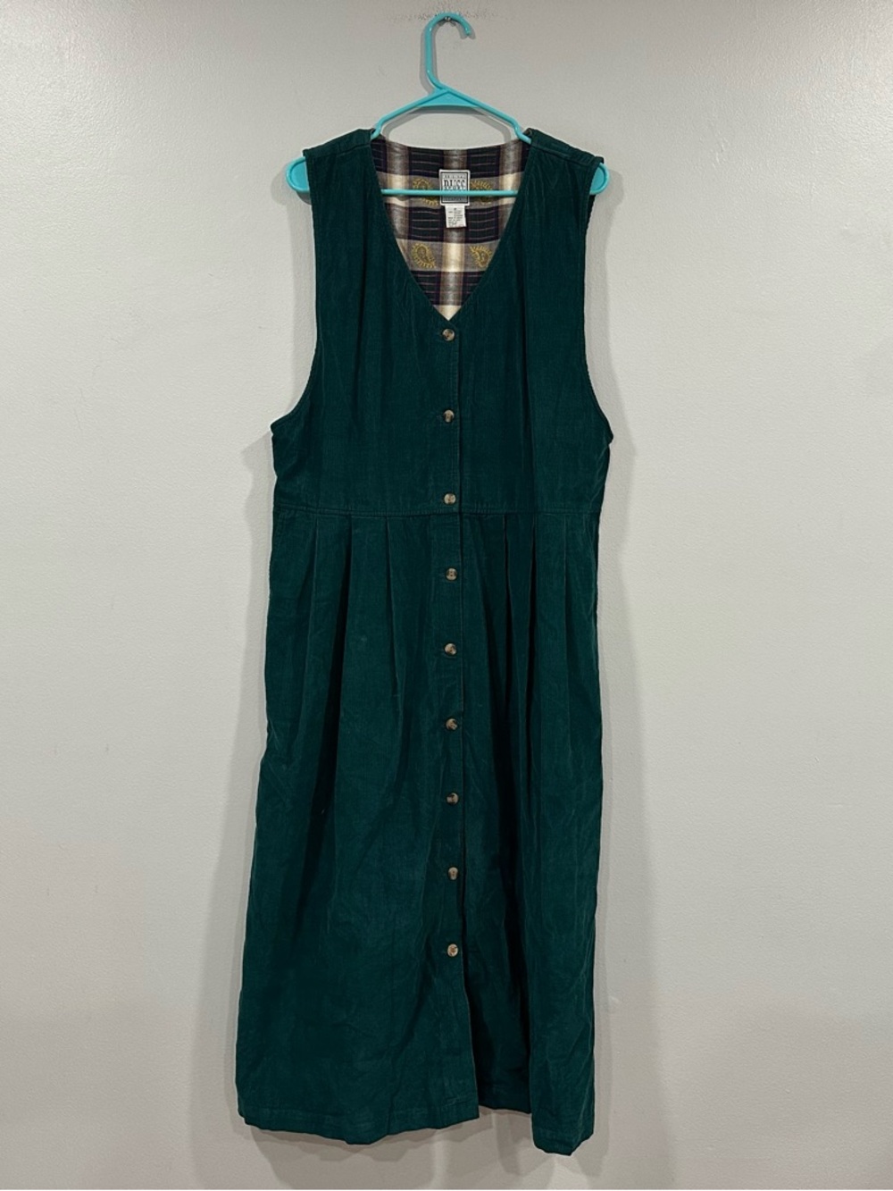 Original Russ Sport Vintage VTG Long Corduroy Dress Medium M